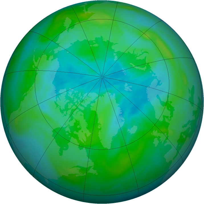 Arctic ozone map for 09 September 2010